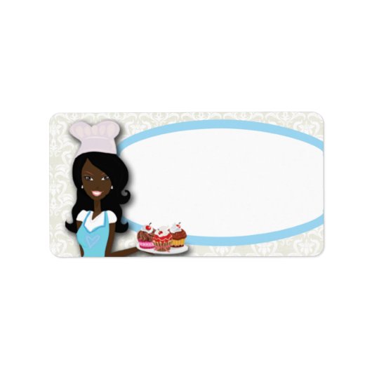 1,25 "x2,75" Afro-Amerikaans adreslabel Etiket (Voorkant)