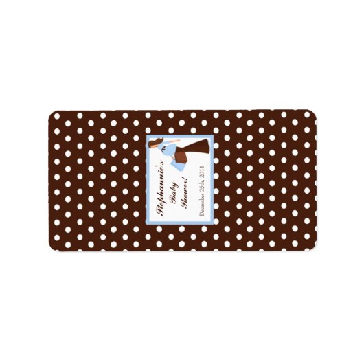 1.25 "x2.75" Hershey's Miniatuur Blauw Mod Moeder  Etiket (Voorkant)