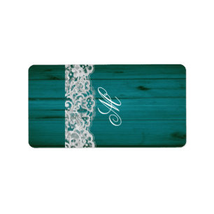 1.25 "x2.75" Hershey's Miniatuur Blauwgroen Hout Etiket