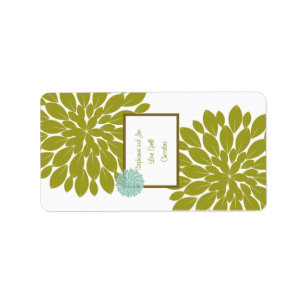 1.25 "x2.75" Hersheys Miniatuur Bloemen Burst Etiket