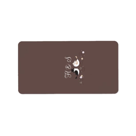 1.25 "x2.75" Hershey's miniatuur bruiloftsvogel Etiket (Voorkant)