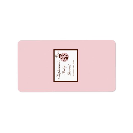 1.25 "x2.75" Hershey's miniatuur roze lieveheersbe Etiket (Voorkant)