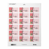 1.25 "x2.75" Kerstmis XMAS Bohemian Cactus Succule Etiket (Full Sheet)