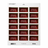 1,25 "x2,75" Kerstmis XMAS Mailing Adres Label (Full Sheet)