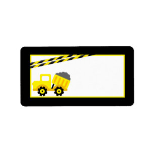 1.25 " x2.75" Mailing Adres Constructie Geel Etiket