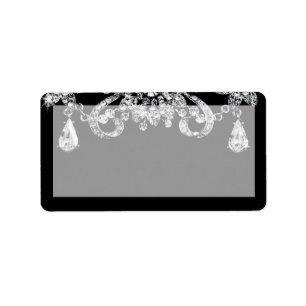 1.25 "x2.75" Mailing Adres Diamond Sieraden Kettin Etiket