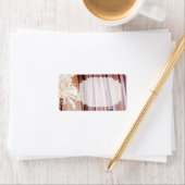 1.25 "x2.75" Mailing Adres Feather Center Piece Etiket (Insitu)