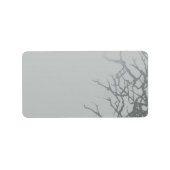 1.25 "x2.75" Mailing Adres Frosted Glass gebarsten Etiket (Voorkant)