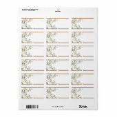 1.25 "x2.75" Mailing Adres Honden Bloemen Etiket (Full Sheet)