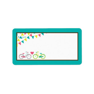 1.25 "x2.75" Mailing Adres Liefhebbers fiets Etiket