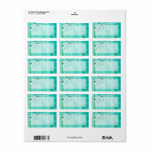 1.25 "x2.75" Mailing Adres Mason Jar String Light Etiket (Full Sheet)