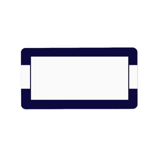 1.25 "x2.75" Mailing Adres Modern Stripe Navy Etiket (Voorkant)