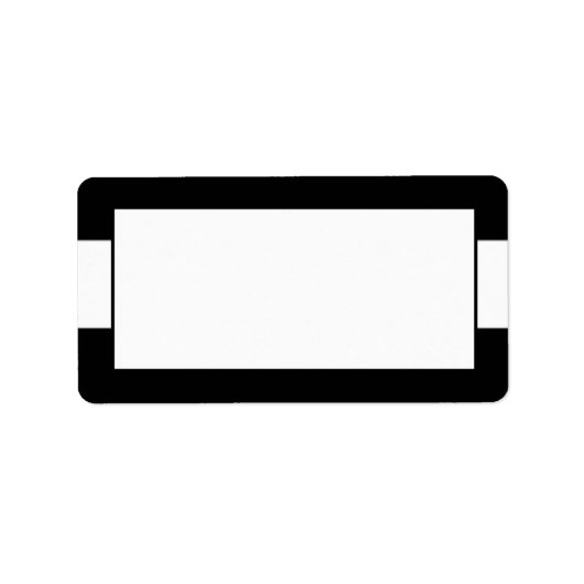 1.25 "x2.75" Mailing Adres Modern Stripe Zwart Etiket (Voorkant)
