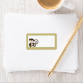 1.25 "x2.75" Mailing Adres Monkey Time Zoo Dier Etiket (Insitu)