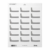 1.25 "x2.75" Mailing Adres Navy Zomerjurk Wit Etiket (Full Sheet)