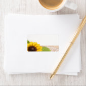 1.25 "x2.75" Mailing Adres Rustieke Zonnebloem Aan Etiket (Insitu)