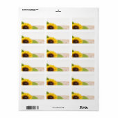 1.25 "x2.75" Mailing Adres Rustieke Zonnebloem Aan Etiket (Full Sheet)
