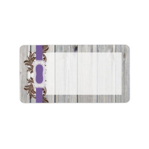 1.25 "x2.75" Mailing Adres Schuur Hout Diamant Etiket