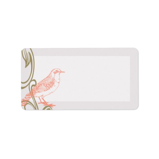 1.25 "x2.75" Mailing Adres  Victoriaans Liefde Etiket (Voorkant)