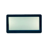 1.25 "x2.75" Mailingadres Frosted Glass Mirror Etiket (Voorkant)