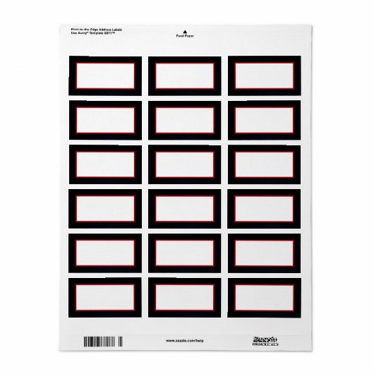 1.25"x2.75"Mailingadres Marien Afrikaans Uniform Etiket (Full Sheet)