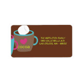 1.25 "x2.75" Modern Cacao Cup Mailing Label (Voorkant)