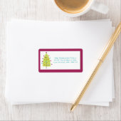 1.25 "x2.75" Modern Christma Tree Mailing Label (Insitu)