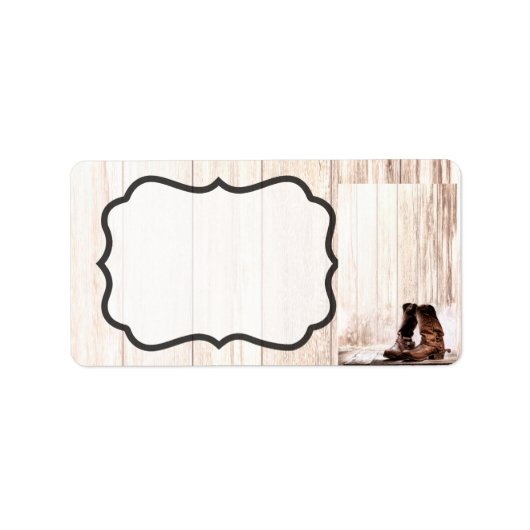 1,25 "x2,75" zakelijke mailingadres Label Boots Co (Voorkant)