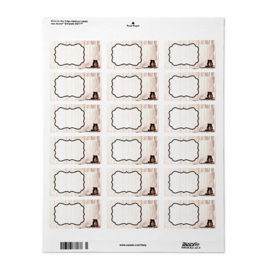 1,25 "x2,75" zakelijke mailingadres Label Boots Co (Full Sheet)