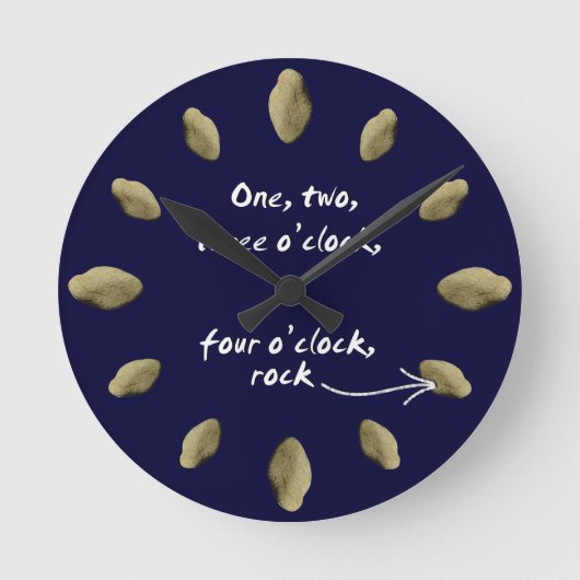 1-2-3-4 uur 's ochtends Rock - Clock (Donkerzijde) Ronde Klok (Voorkant)