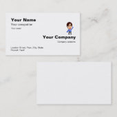 1-2-3 facile au carte de visite blanc simple fait (Devant / Derrière)