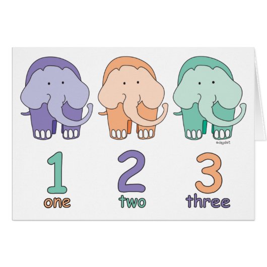 1,2,3 Olifanten (Voorkant Horizontaal)
