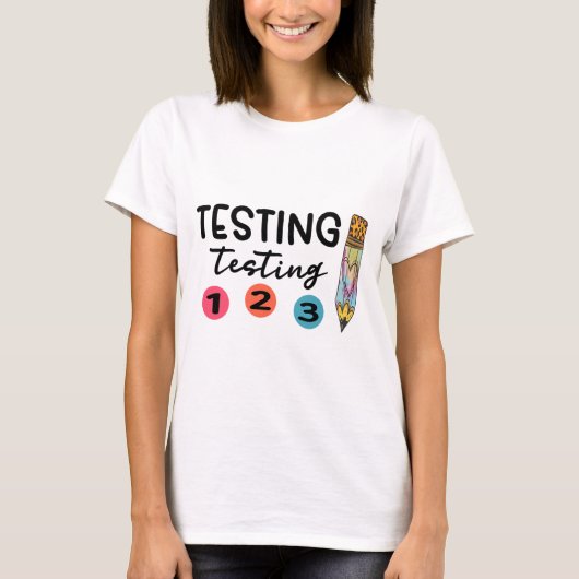 1 2 3 Testdag Shirt testen Coördinator Leraar (Voorkant)