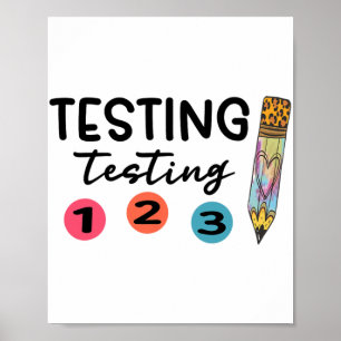 1 2 3 Testdag Shirt testen Coördinator Leraar Poster