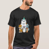 1 2 3 Verjaardagsdieren Kinderen Verjaardagsfeest T-shirt (Voorkant)