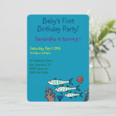 1, 2, 3 Vis met kleine vis en koraal Kaart (Staand voorkant)