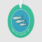 1, 2, 3 Vis met kleine vis en koraal Ornament (voorkant)