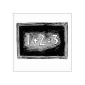 1+2=3 Wiskunde Teacher Slate School Chalkboard Ste Rubberstempel (Afrduk)