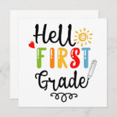 1/2- Hallo eerste graad Shirt, eerste graad Kaart (Voorkant / Achterkant)