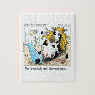 1/2 Koe 1/2 Zeemeermin Moomaid Grappig Legpuzzel