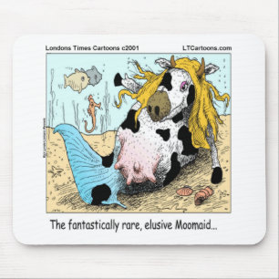 1/2 Koe 1/2 Zeemeermin Moomaid Grappig Muismat