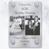 1, 2 Photos, Cartes d'invitation pour les 60 ans d