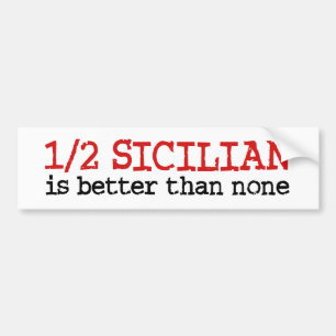 1/2 Sicilië Bumpersticker