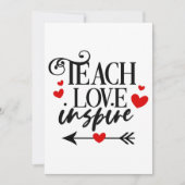 1/2 Teach Love Inspire Shirt kleuterleraren Bedankkaart (Voorkant)