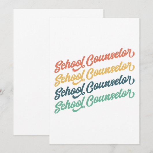 1/2- Terug naar schoolconsulent van de school Kaart (Voorkant / Achterkant)