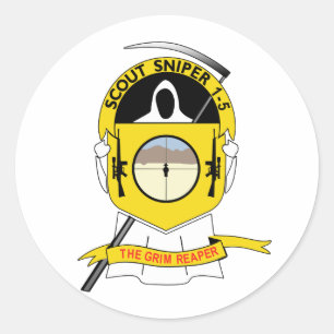 1-5-1 Scout Sniper Ronde Sticker