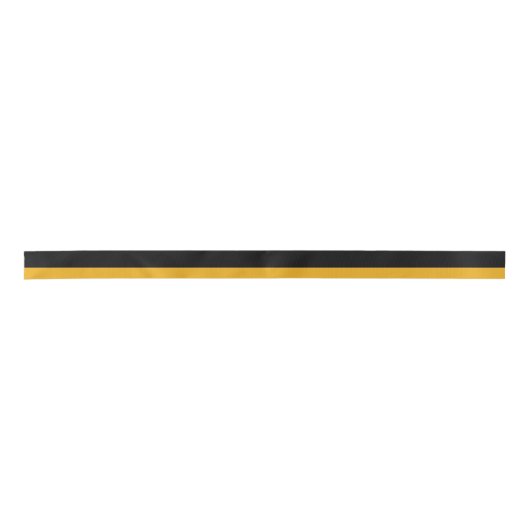 1,5-inch breedband zwart-wit en goud lint (Voorkant)