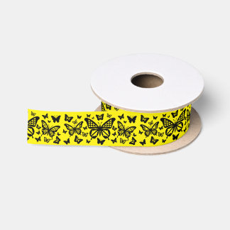 1,5 inch gele inheemse vlinderdans lint