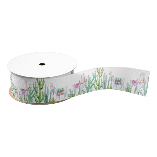 1,5-inch Grosgrain lint Boho Llama Bohemian Cacti  (Spoel)