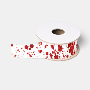 1,5-inch Grosgrain Ribbon Blood Splatter Vampire G Lint